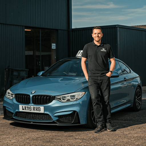Driving instructor with a tuition car